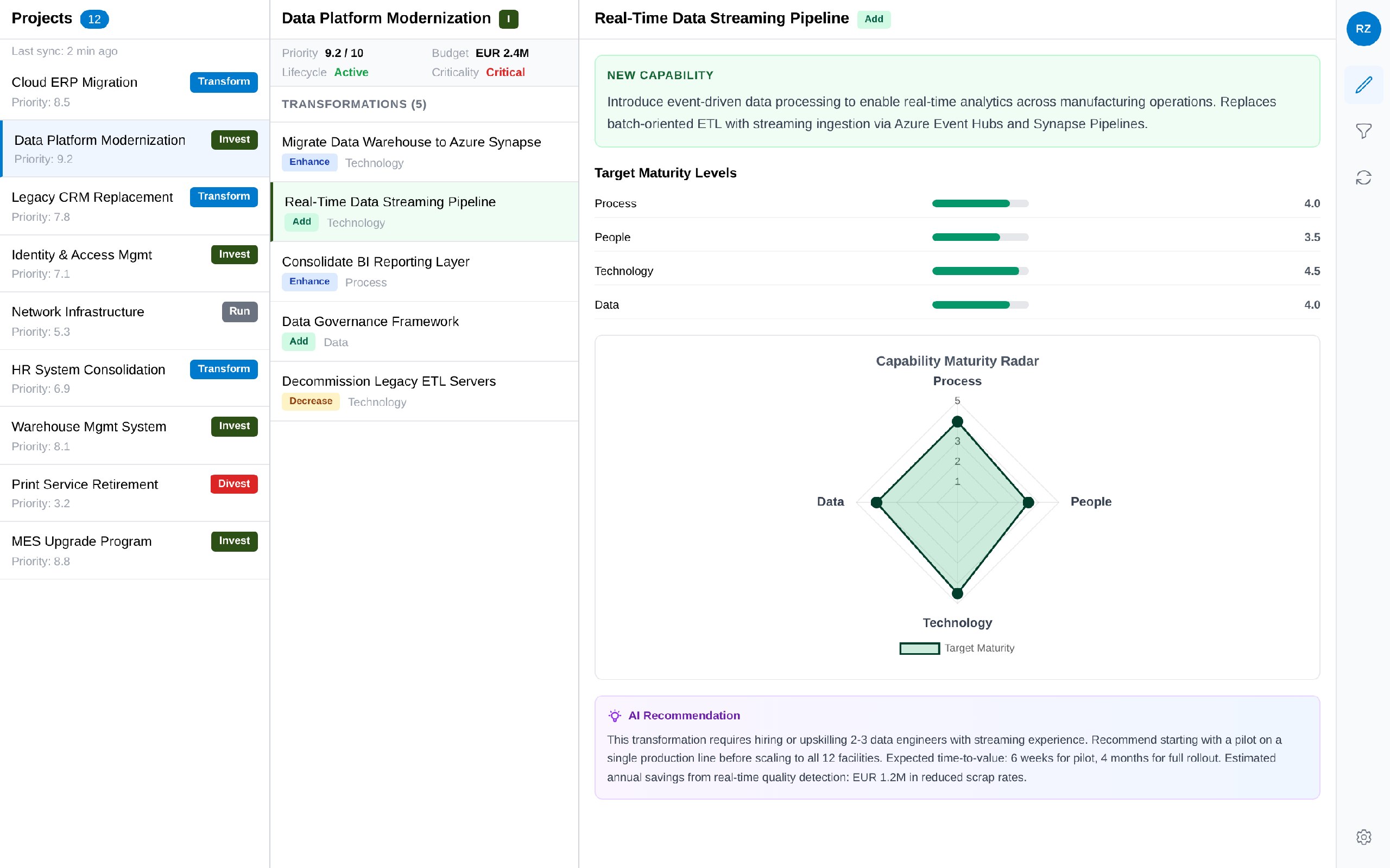 LeanIX Migration Analysis Platform